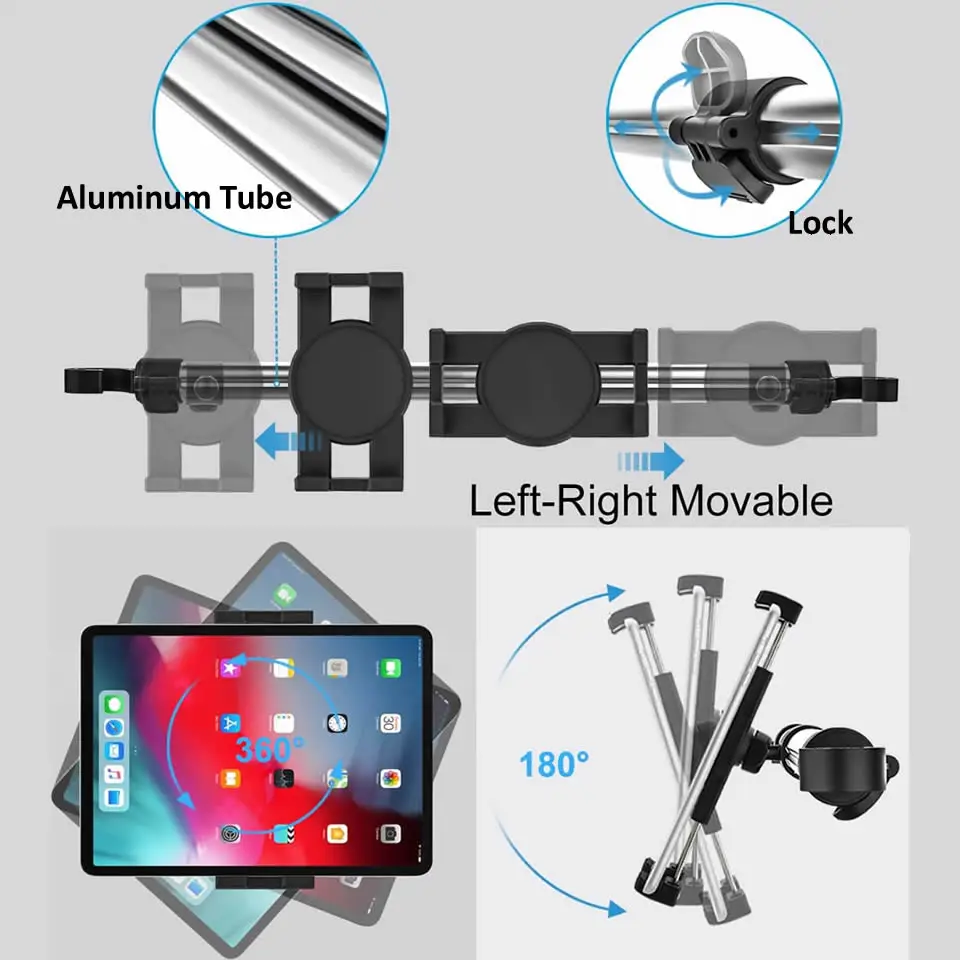Tablet Suporte no Carro para Ipad Pro 12.9 Titular do Carro Encosto de Cabeça Tablet Montagem Braçadeira para Samsung Galaxy Tab s7 Mais 13 - Imagem 5