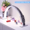 Half Moon nail lamp, Half moon nail table lamp, Nail technology with arch lamp, nail lamp shine, bright light, zebra print 3