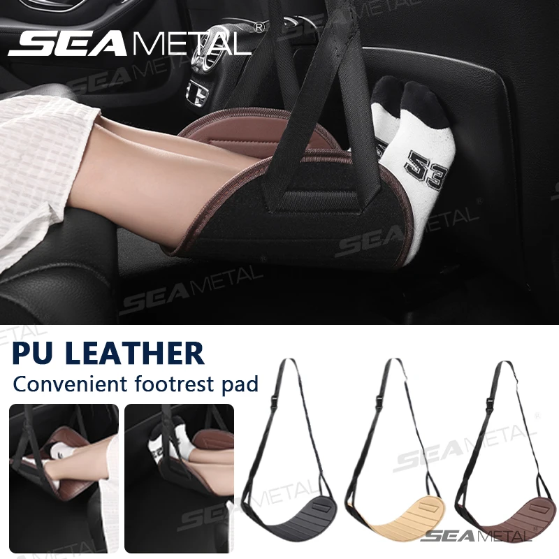 SEAMETAL Portable Car Airplane Footrest Adjustable Strap Hammock Leg Rest Car Travel Rest Foot Pad Perfect Travel Accessories