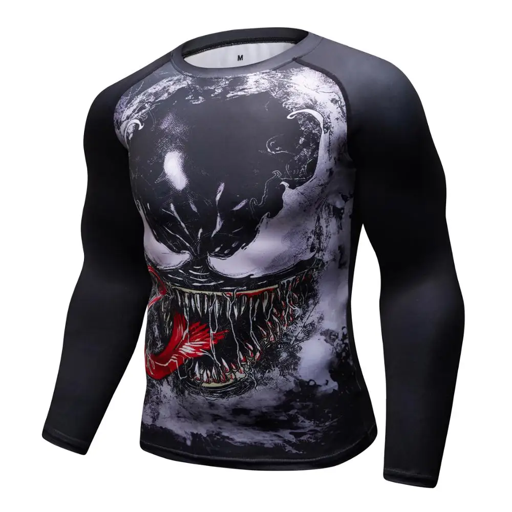 Boxing Set Compression Jersey+Pants Venom Rashguard KickBoxing Tight Sport T-Shirt Trousers Muay Thai MMA men gym suit Fightwear 5