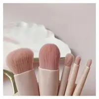 5pcs Mini Travel Size Makeup Brushes Set Complete Function Cosmetic Brushes Kit with Storage Case And Mirror for On-the-Go 4