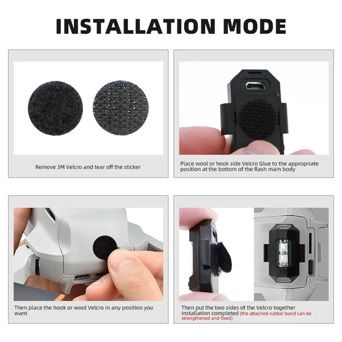 LED Flash Emergency Light Warning Lamp Rechargeable Mini Signal Light Drone Strobe 7 Colors DIY Parts Signal Indicator