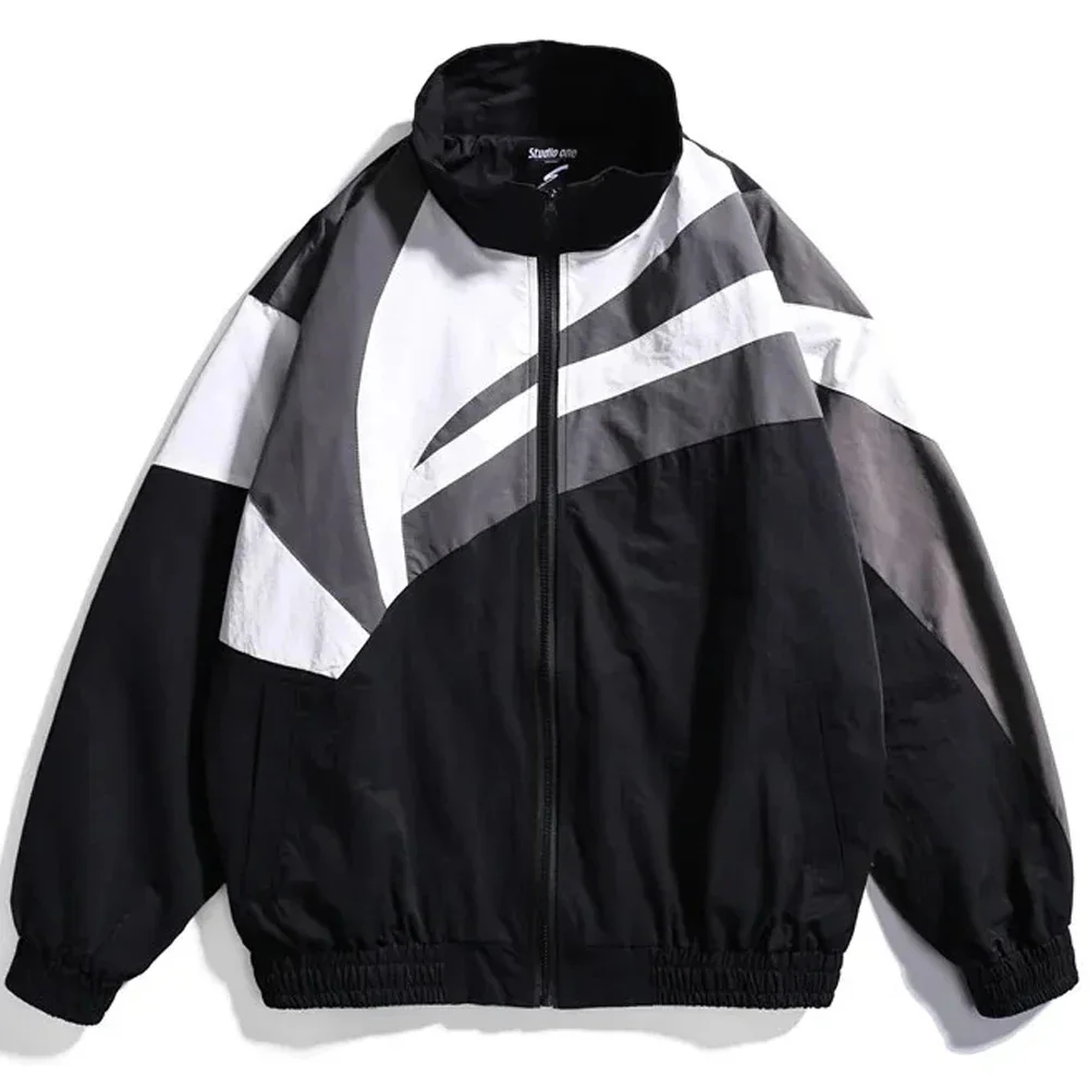 

Spring Autumn Streetwear Baseball Jacket Men Patchwork College Bomber Oversize M-2XL Windbreaker chaqueta hombre