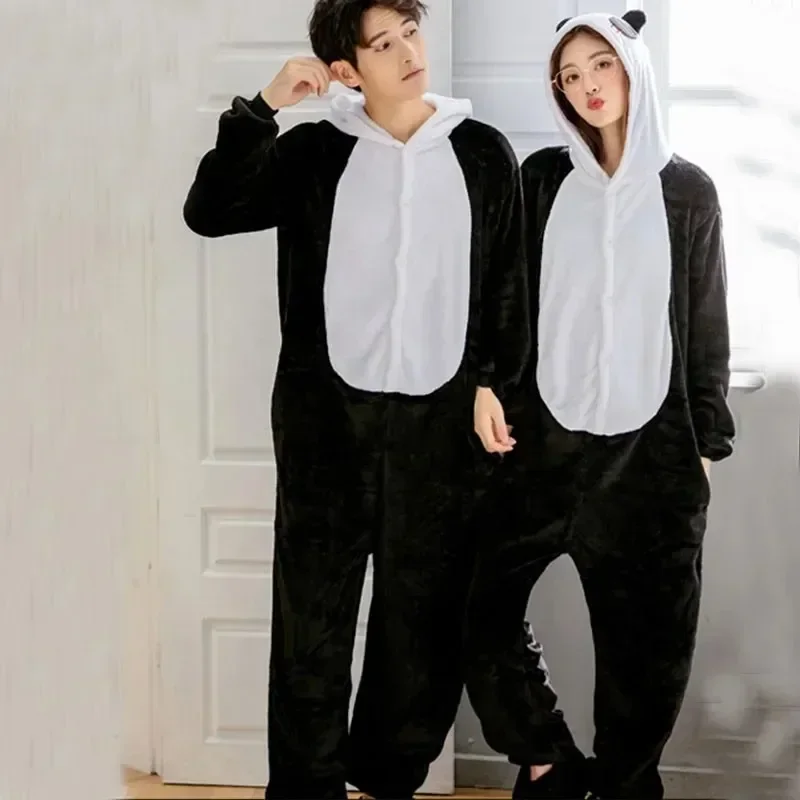 Adults Animal Onesies Unicorn Kigurumi Pajamas Sleepwear Women Men Winter Unisex Wolf Panda Costumes Kids Cartoon Pajamas
