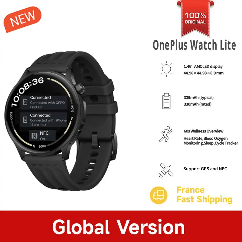 Smartwatch OnePlus Watch Lite z EU za $92.44 / ~343zł