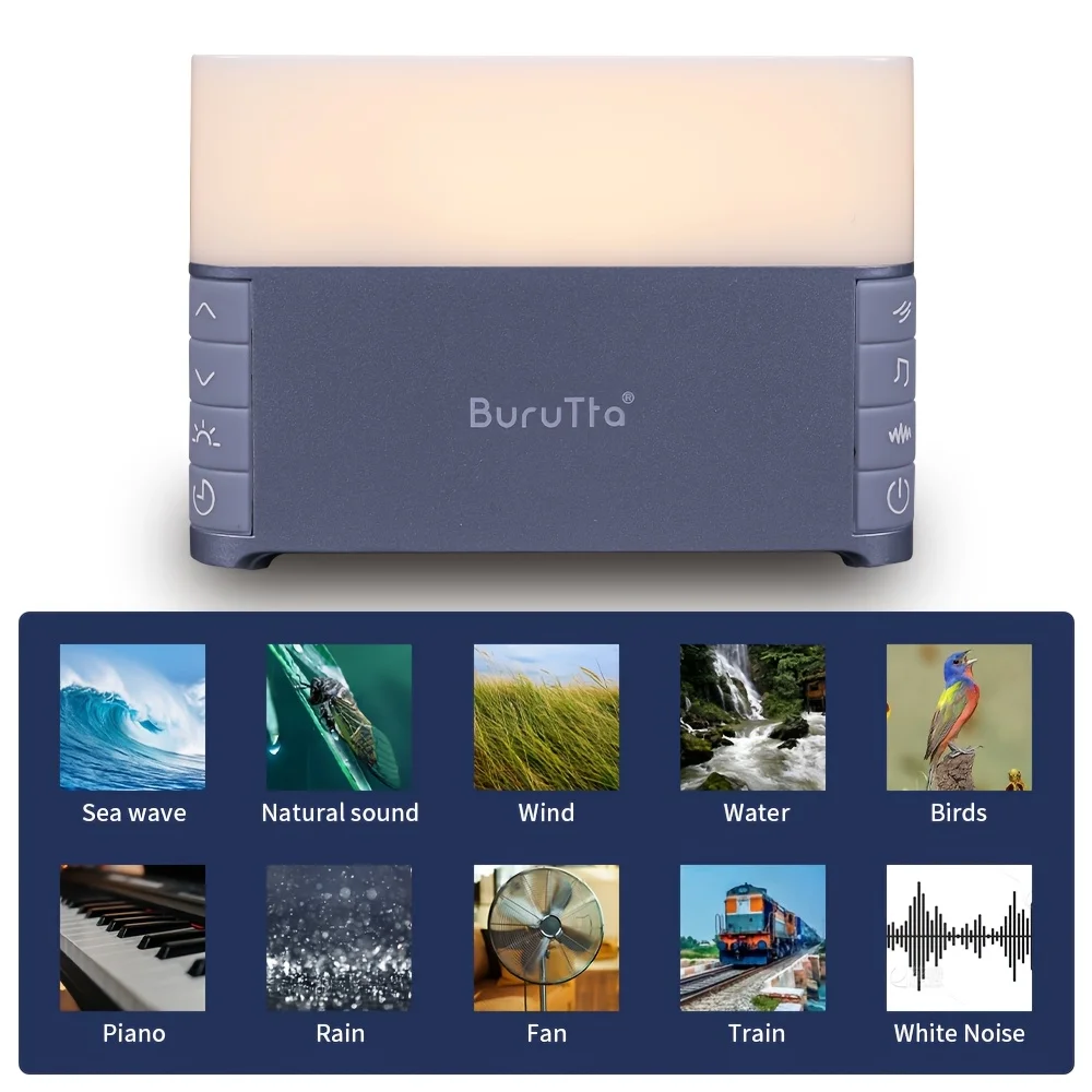 White Noise Machine with 39 Soothing Sounds & Breathing Night Light, Sleep Therapy for Adults/Babies, Portable Sound Machine 5