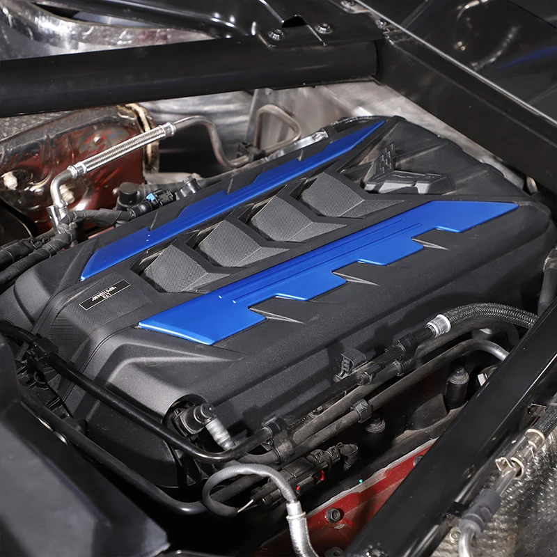 Garniture de panneau latéral de compartiment moteur de capot de voiture,  feuille décorative en fibre de carbone pour Chevrolet Corvette C8 Stingray  Z51 Z06 2020-2023 - AliExpress