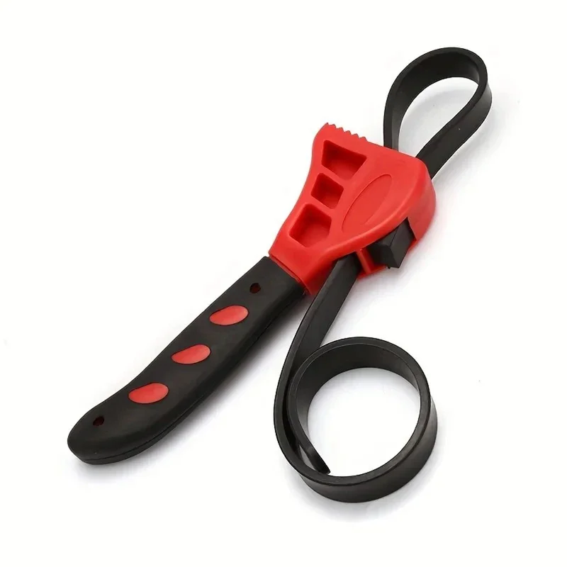 6 inch belt wrench oil filter wrench belt key screw chain belt opener, adjustable disassembly tool