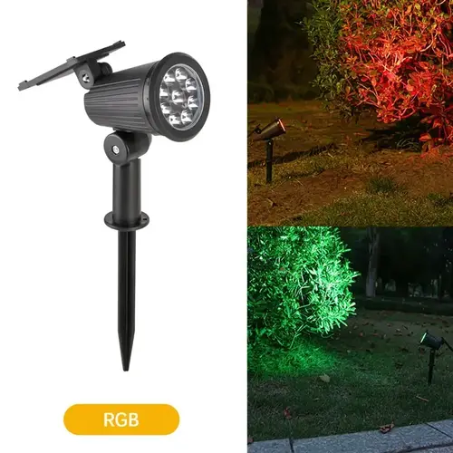9 LEDs Solar Spotlights, Outdoor IP65 Waterproof, Spot Lights, Brightness Adjustable for Garden Backyard Driveway Patio Decor - Image 8