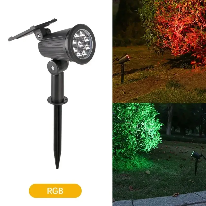 9 LEDs Solar Spotlights, Outdoor IP65 Waterproof, Spot Lights, Brightness Adjustable for Garden Backyard Driveway Patio Decor - Image 8