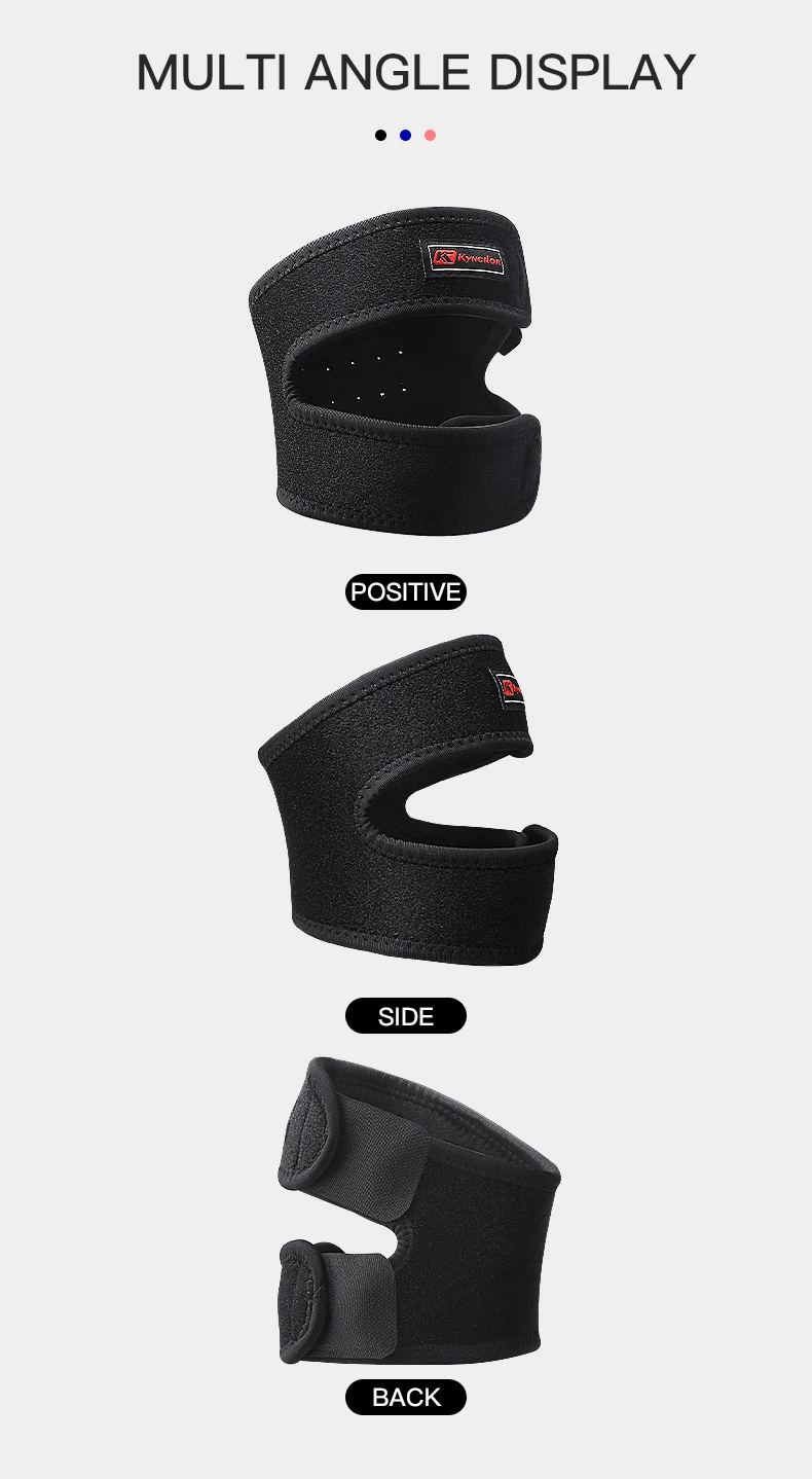 1/2 Stück verstellbare Kniestütze Knie Patella Sleeve Wrap Cap Stabilisator Sport Knie atmungsaktiver Schutz Patellagürtel – Detail 8