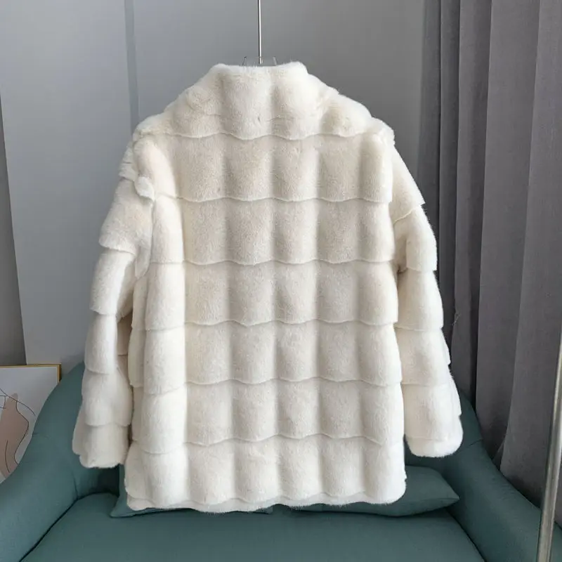 Autumn And Winter Models Lined With Cotton Fur Coat Imitation Mink Hair Korean Version  Small Fragrance Wearing Extrathick Coat