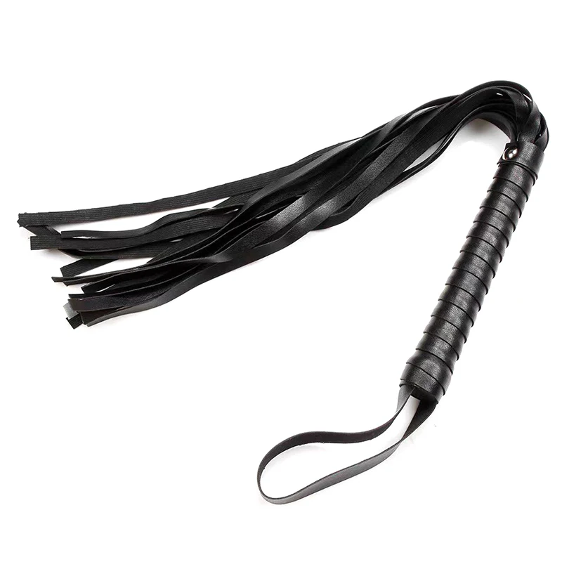 Pu Leather Pimp Whip Racing Riding Crop Party Flogger Hand Cuffs Queen Horse Riding Whip