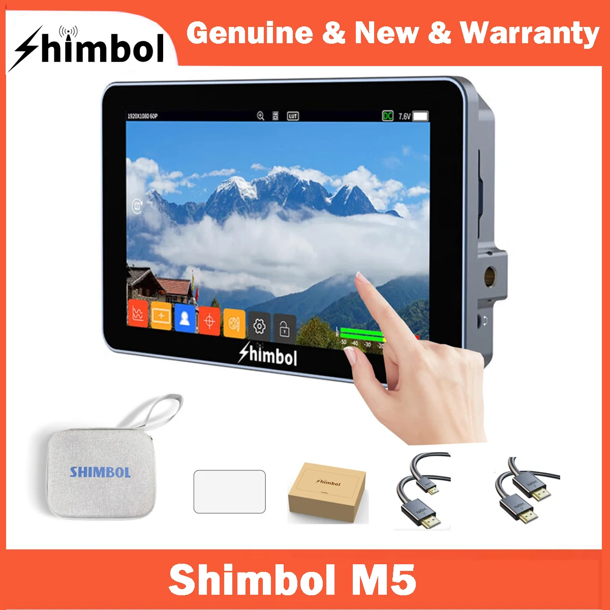 On-Camera Field Monitor 3D LUT 4K HDMI HDR Touchscreen 1200nits 4K HDR HDMI Aluminum Shell For DSLR Cameras