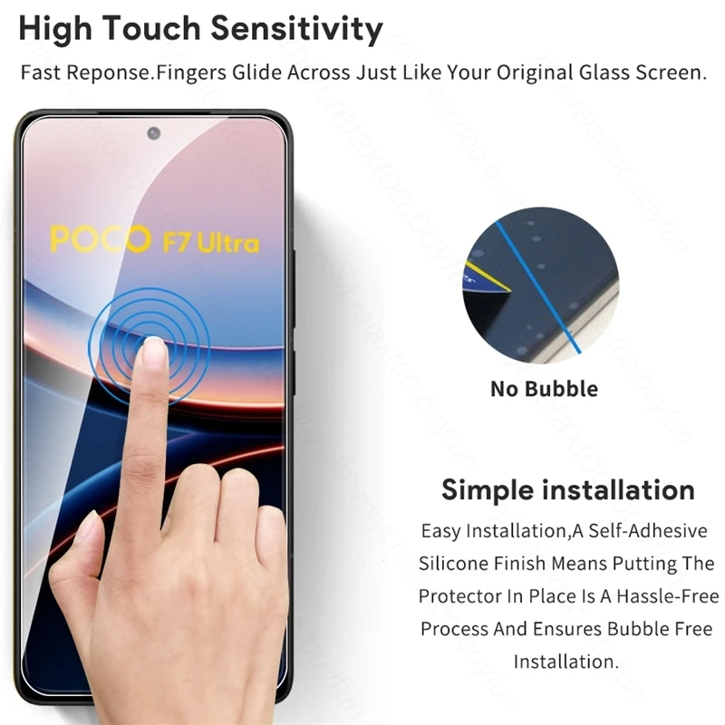 8-in-1 Full Screen Tempered Glass Protector Case with Camera Protective Glass