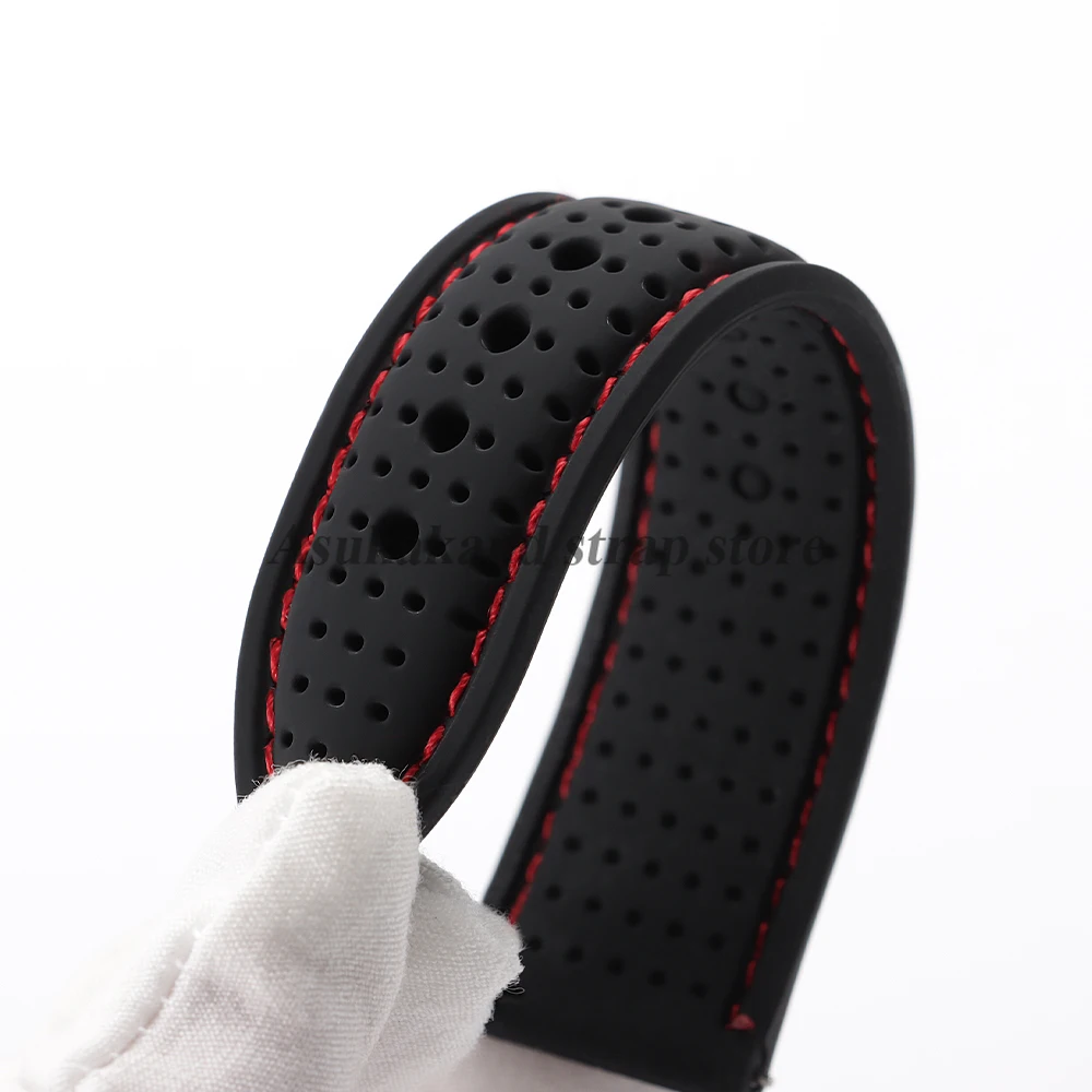 Enhanced Silicone Waterproof Watch Band - Soft, Breathable, Quick Release Wrist Strap