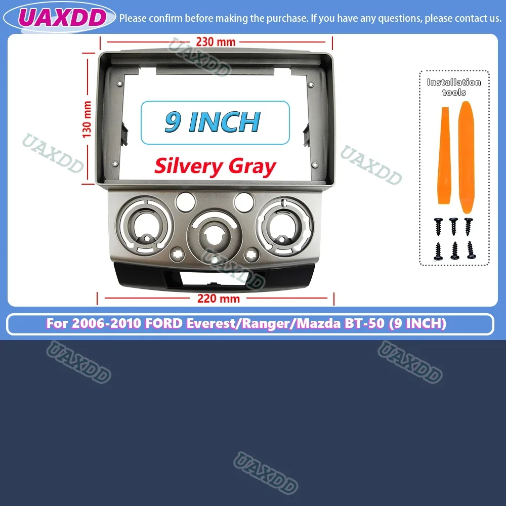 9''Car Radio Stereo Frame Fascia Trim For Mazda BT50 FORD Everest ...