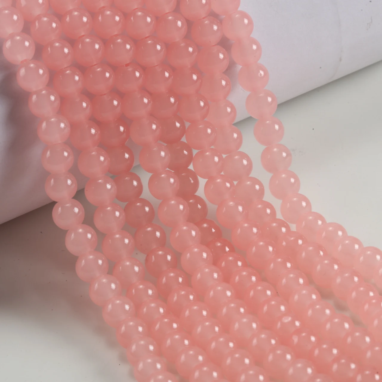 Sky Blue Round Glass Beads for Jewelry Making - 8mm Loose Beads for DIY Creations
