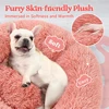 Soft Long Plush Cat House Beds dog Calm Warm Faux Fur Bed Donut Round Comfortable Sleeping Bed Washable for Small Medium Dog Cat 2
