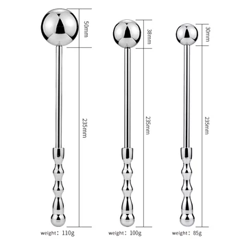 Sextoy Male Stainless Steel Anal Plug Butt Beads G Spot Wand Male Prostate Massage Stick Double Dildo Vagina Sex Toy Anal Dildo 5