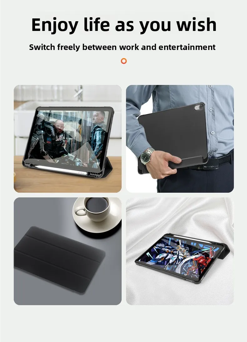 Für iPad Schutzhülle 10,2 Zoll Silikon Softshell Mini Vollschutz Anti-Sturz 10,9 Wabenstruktur mit Stiftschlitz – Detail 3