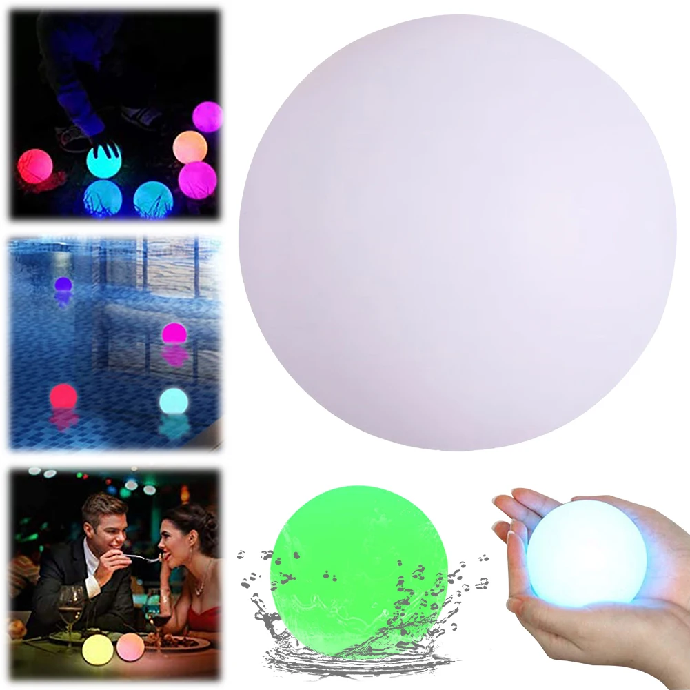 Waterproof LED Glowing Ball Night Light for Pool Garden Decor