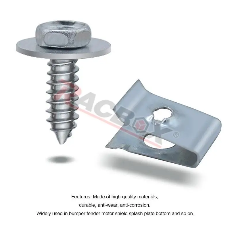50Pcs Fastener Screw Rivet For Toyota Lexus Engine Cover Underbody Mudguard
