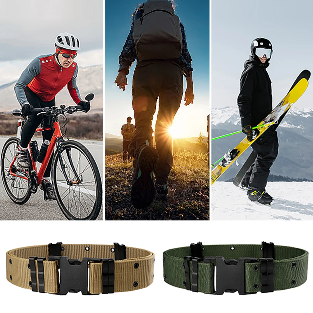 Tactical Combat Belt Quick Release Buckle Hunting Sport Mens Belt Durable Outdoor Wargame Mountaineering Work Belts Neutral Belt
