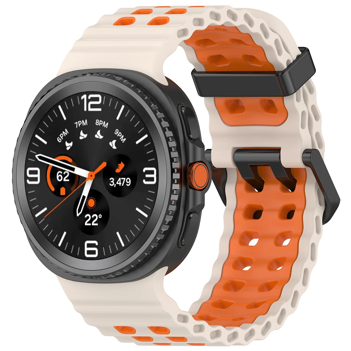 Two-Tone Breathable Marine Silicone Sport Strap