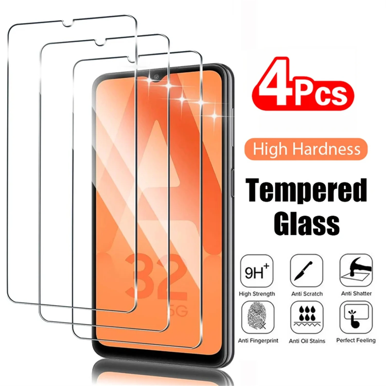 

HD Screen Protector Glass For Samsung Galaxy A32 5G 2/4Pcs Tempered Glass Film
