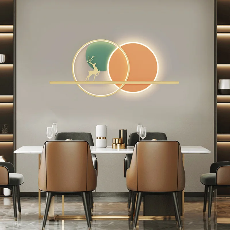 

Home Living Room Background Wall Lamp Modern Creative Bedroom Bedside Study Restaurant Corridor Aisle Decor Lighting Mural Light