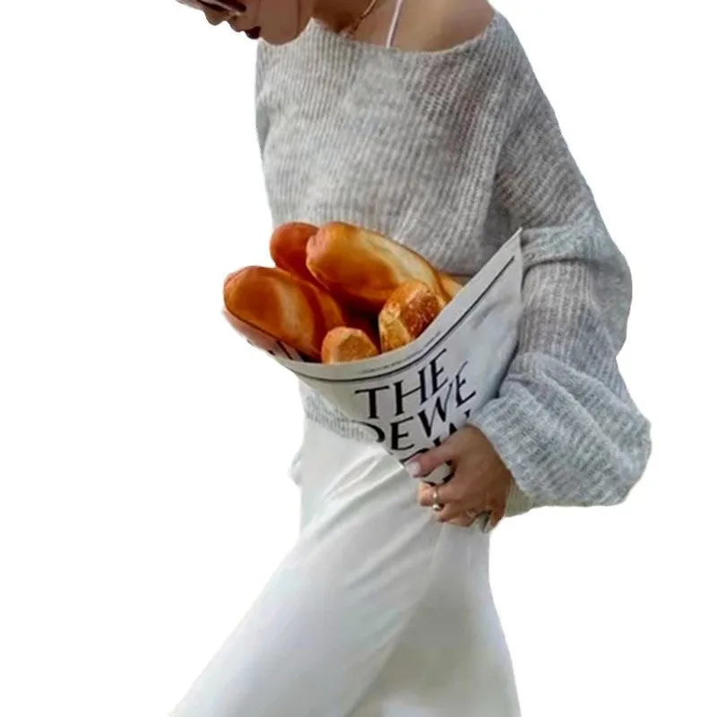 Women Casual Knitted Sweater Long Sleeve Oversized Pullover