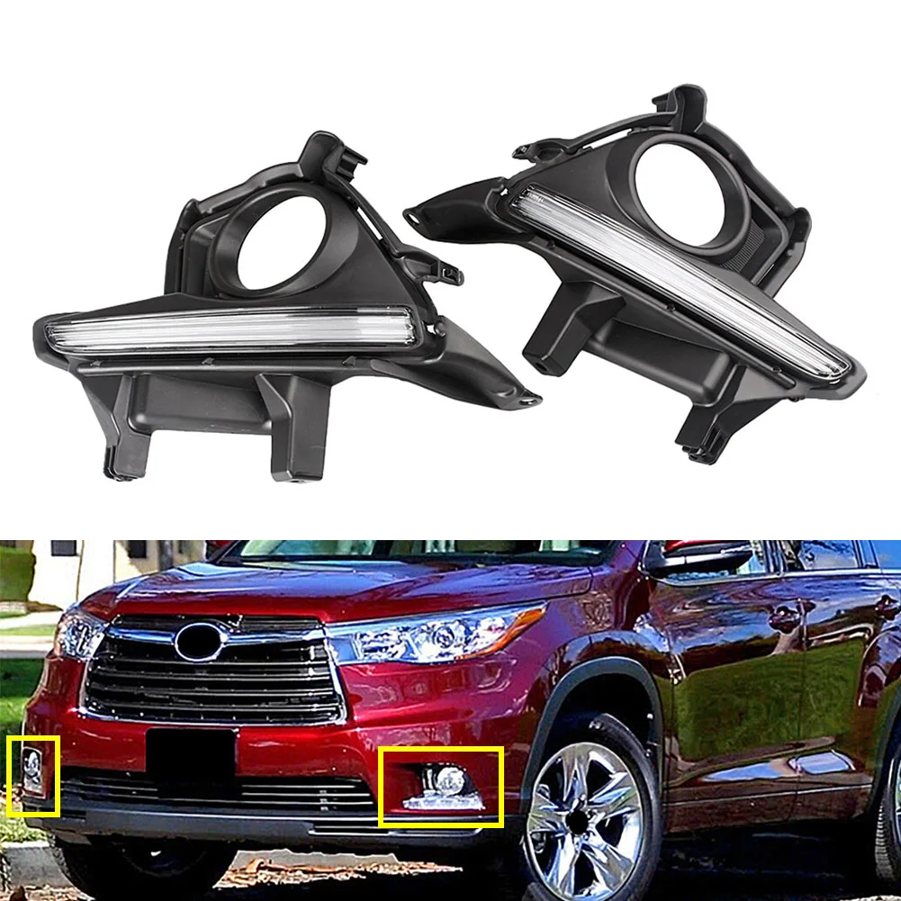 

2 шт., дневные ходовые огни для Toyota Highlander 2014, 2015, 2016