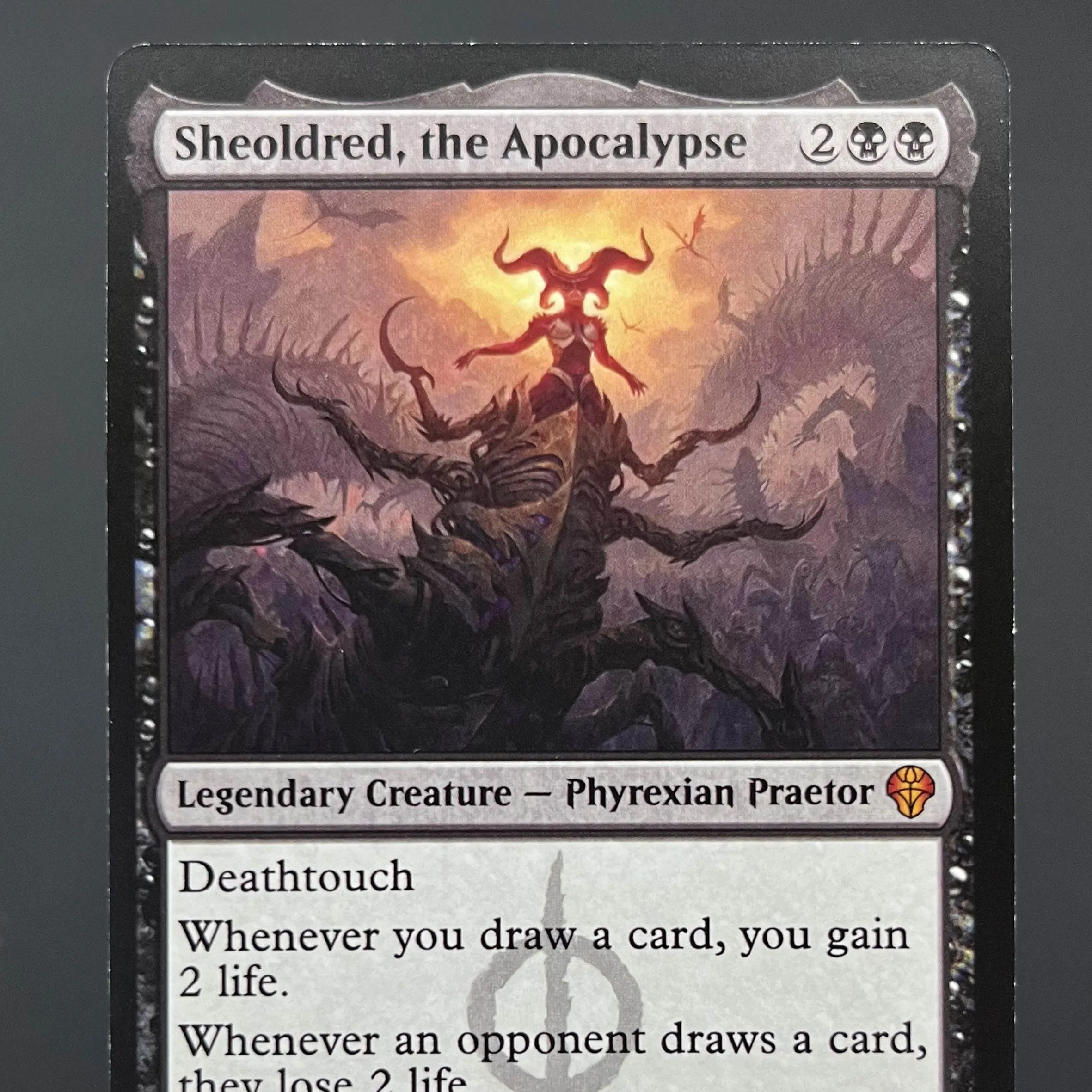Playing Cards DMU CLB NEO HOLO5-Ⅱ01 TCG Proxy Cards Deck Borad Games Single Hologram Proxies Sheoldred, the Apocalypse The Wandering Emperor playing cards