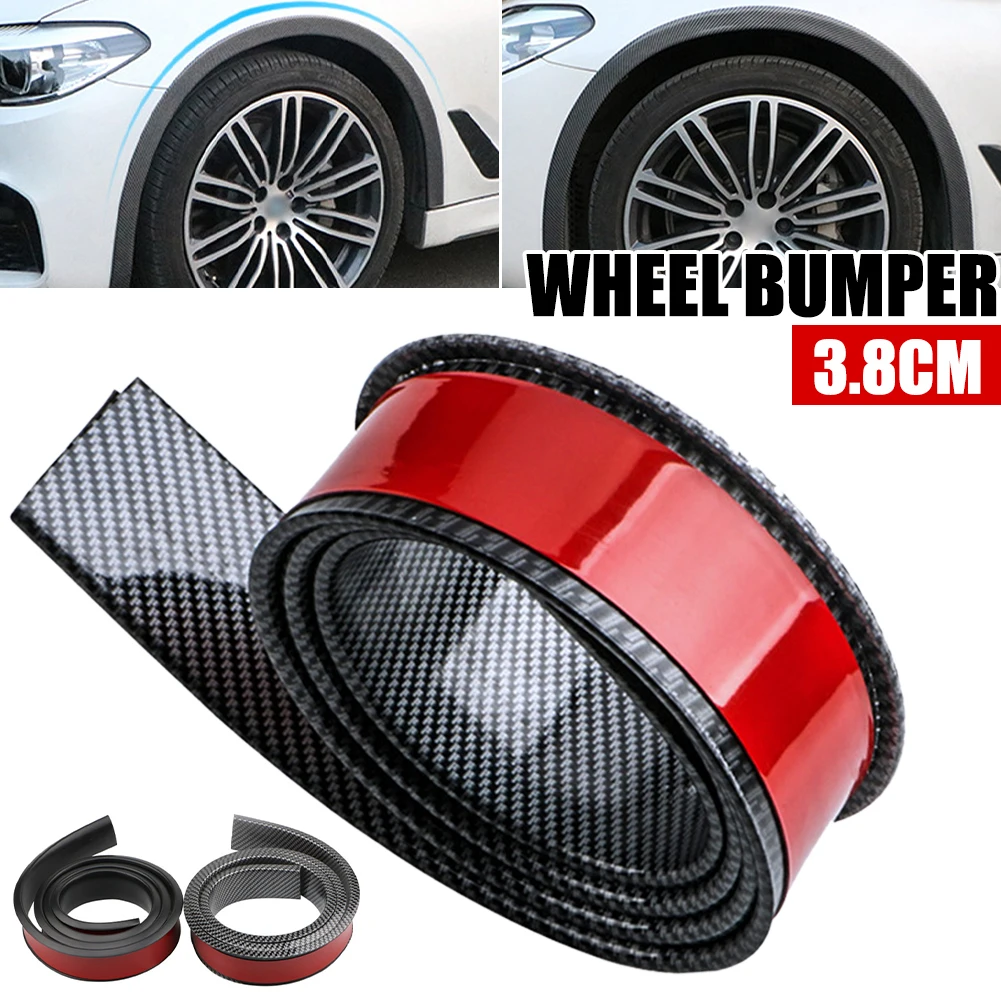 Car Fender Flare Edge Trim 1.5 Meter Length Carbon Fiber PVC Strip Self