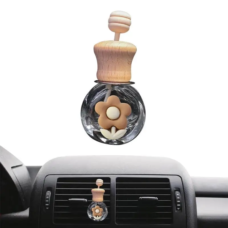 

Car Fragrance Empty Glass Bottle Cute Freshener Bottle Perfume Clip Air Vent Outlet Aromatherapy Essential Oils Diffuser