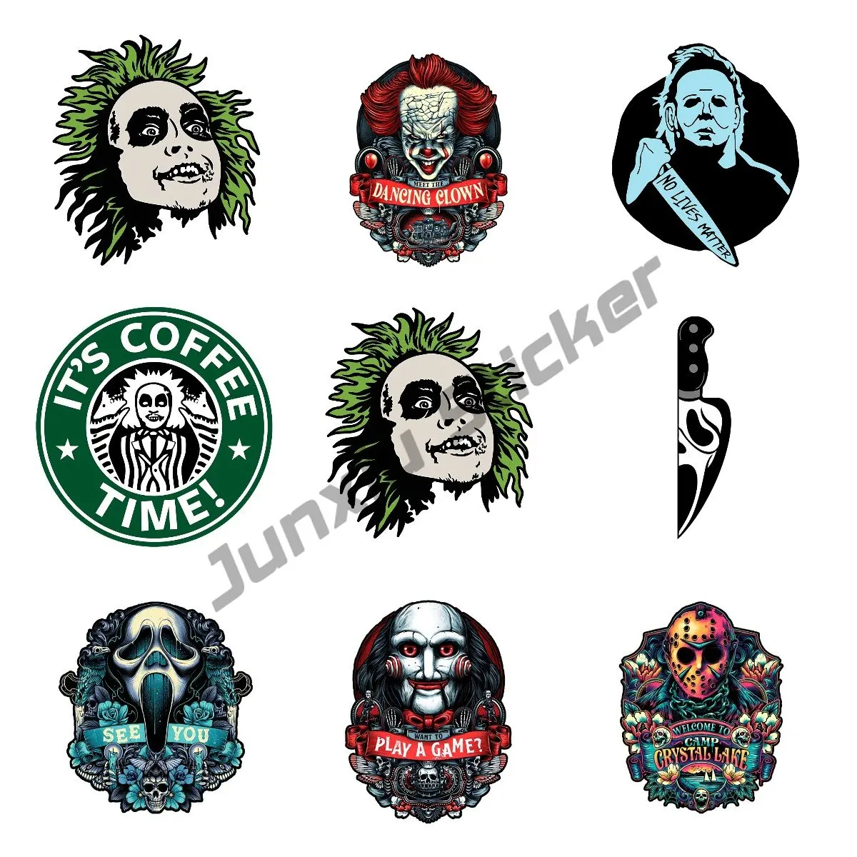 

Halloween skull Decal Character Skull Decals SUV Pickup Bumper Camper Car Body Guitar Windows Racing Decor Sticker