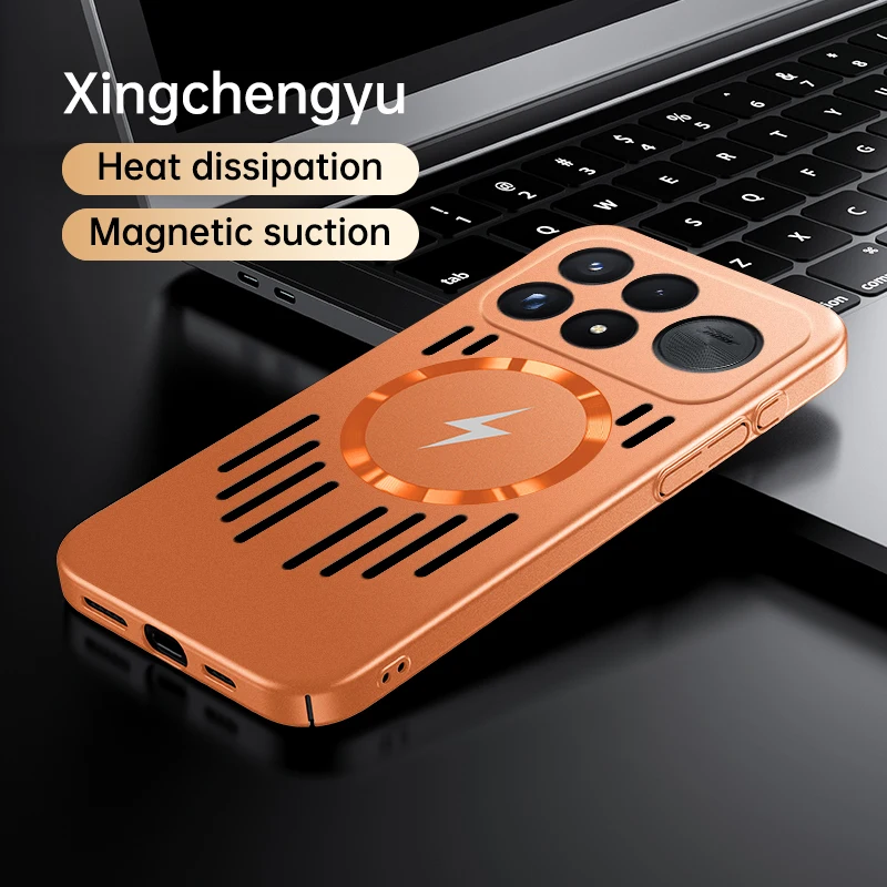 Magnetic Heat Dissipation Shockproof Bumper Case with Hollow-Out Ventilation
