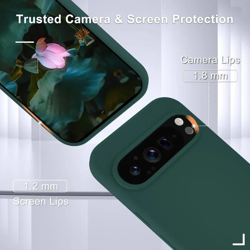 Luxury Liquid Silicone Shockproof Case - Matte Skin Feel, Solid Color, Slim & Soft Design
