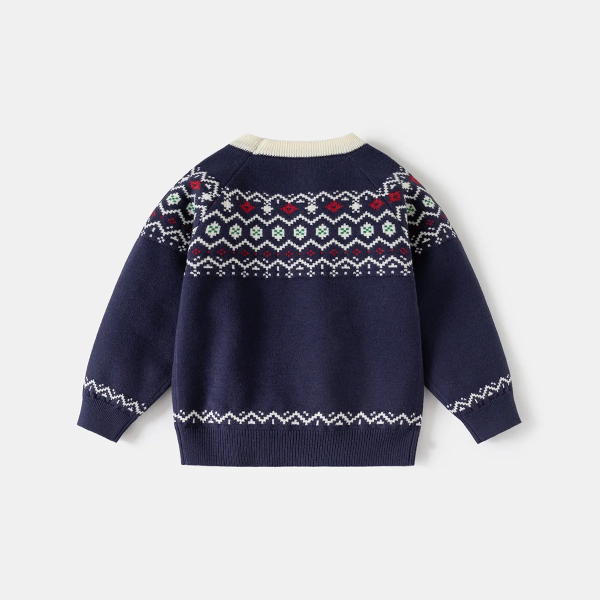 2026 봄 신상품 소년 라운드 넥 스웨터 세련된 니트웨어 아동용 면 혼방 탑 캐주얼웨어