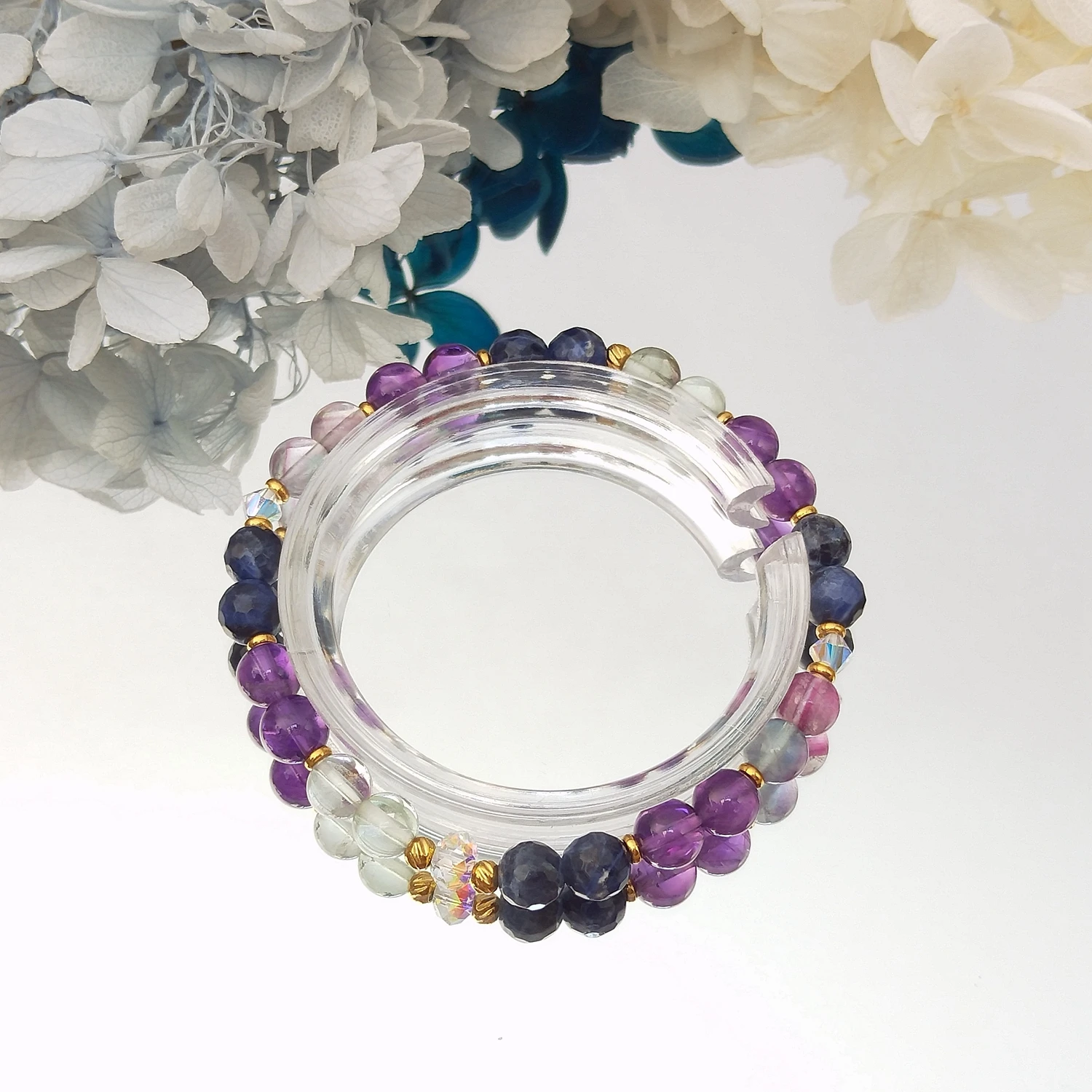 Lii Ji 6mm Natural Rhodonite Sodalite Amethyst Citrine