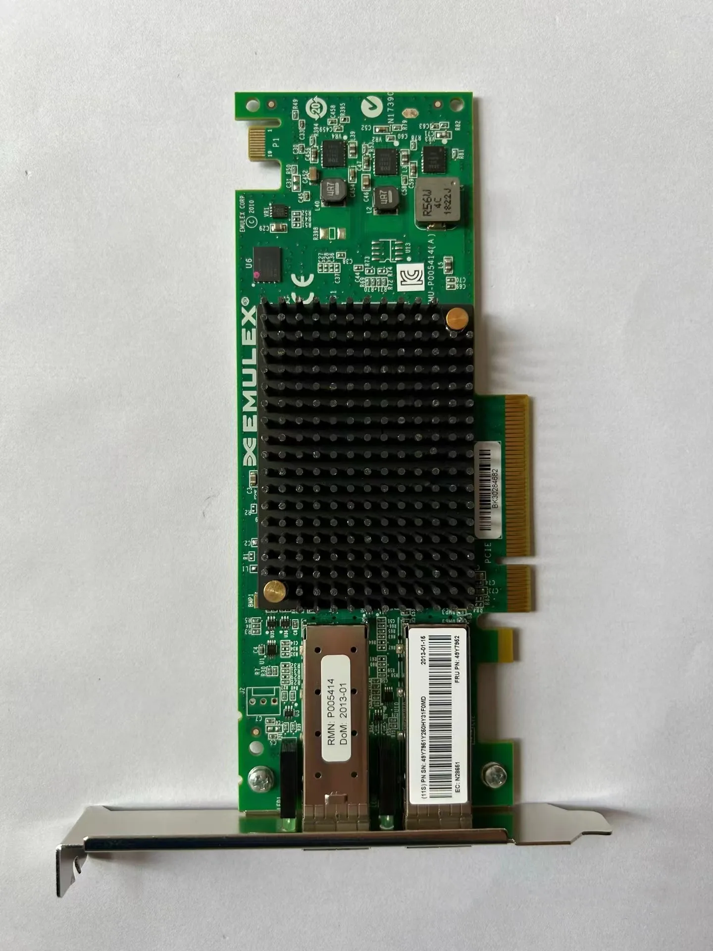 듀얼 포트 Emulex OCE11102 SFP + PCI-e 네트워크 어댑터 카드, 델 IBM 서버 WIN 8/9/10 용 P005414, 10GB 2
