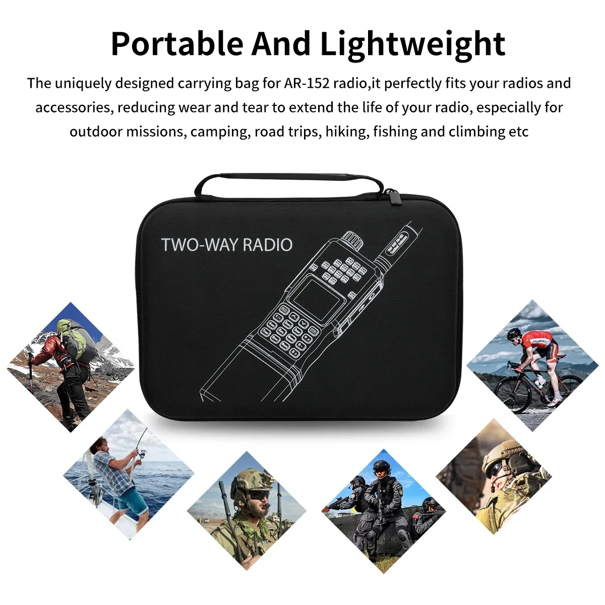Baofeng Two-Way Walkie Talkie, PRC-152,15W, CB, 12000mAh,   Tactical Long Range Walkie Talkie, Dual Band Transceiver, Powerful