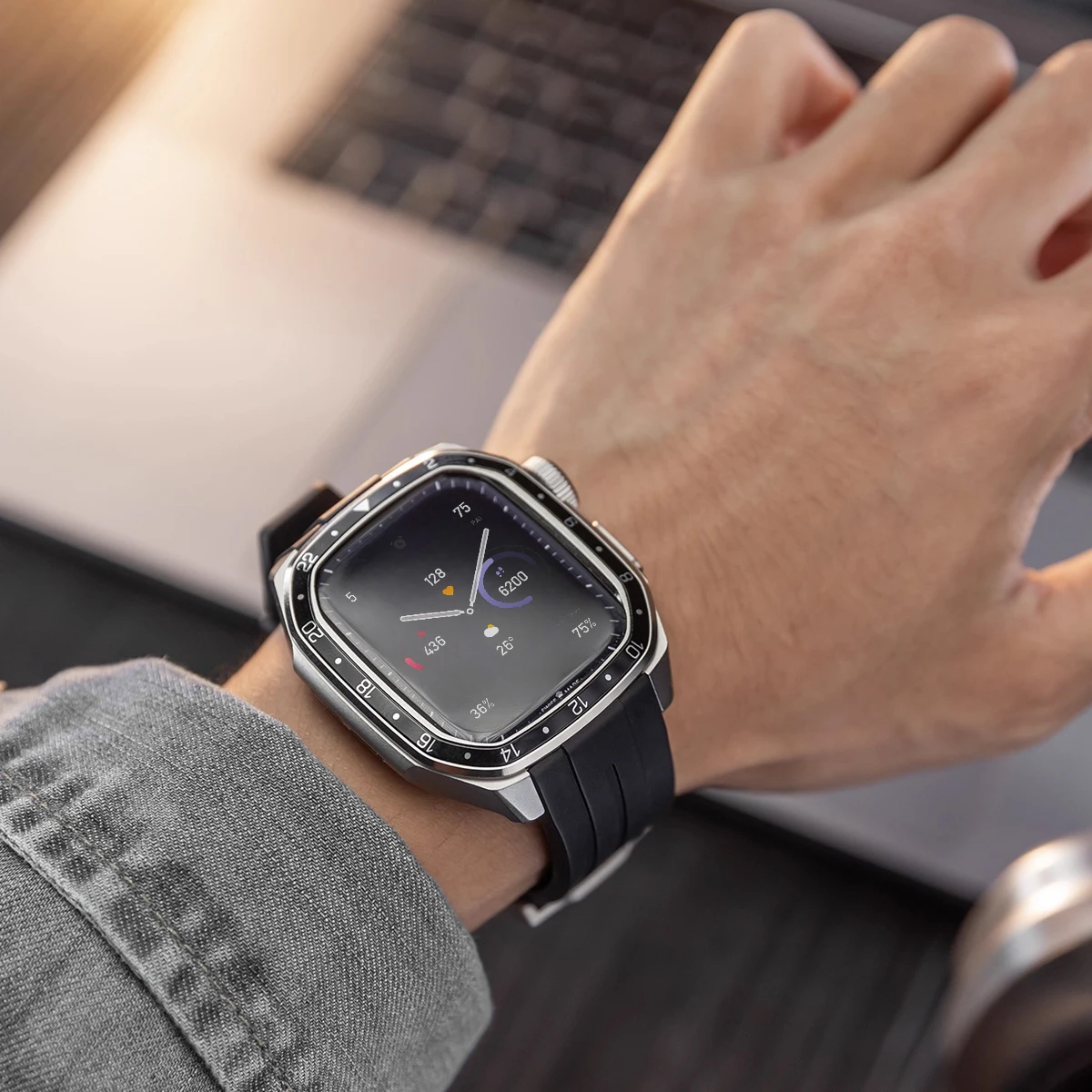 Apple Watch 시리즈 11 10 46mm 개조 수정용 금속 케이스+밴드 견고한 보호 케이스 iWatch 44 45mm 스트랩 팔찌용