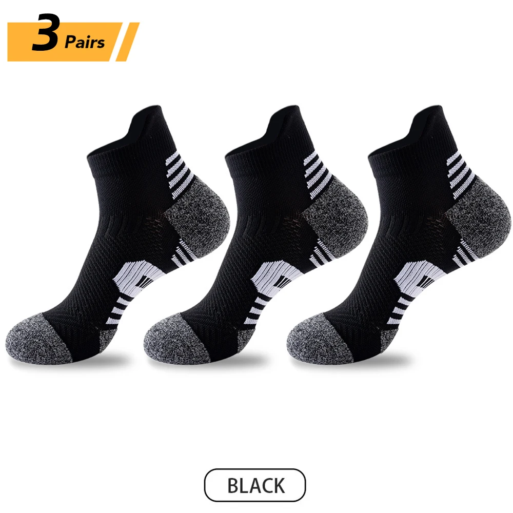 Men's Breathable Cotton Athletic Socks - 5 Pairs