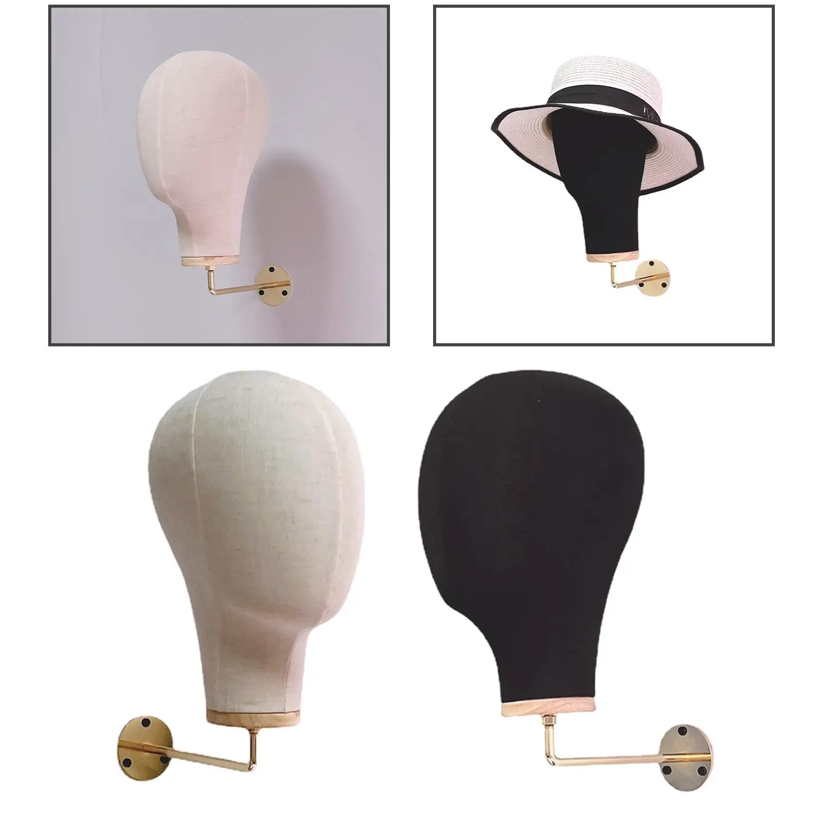 Mannequin Head Model Hat Holder Display for Shopping Mall Barbershop Men Wall Mounted Caps Storage Rack
