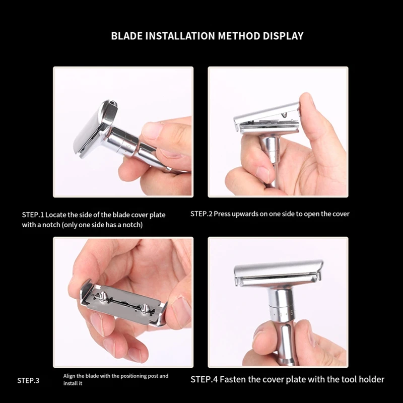 

Men's Safety Razor Straight Razor For Men Adjustable Close Shaving Classic Double Edge Razor Blades Knife Shaving Set