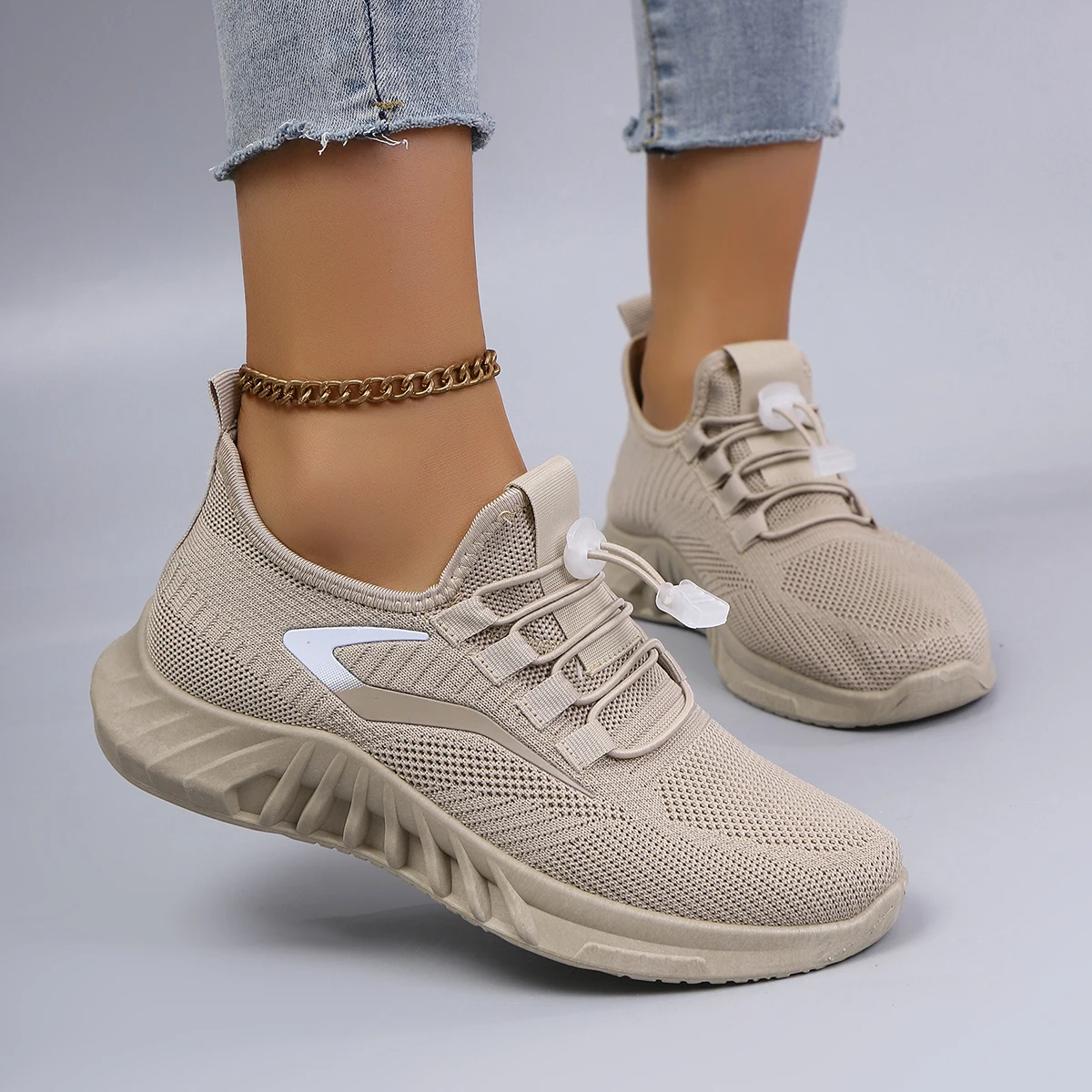أحذية نسائية صيفية مسطحة من القماش الشبكي قابلة للتنفس، أحذية نسائية كاجوال، أحذية رياضية، تخفيضات، شحن مجاني