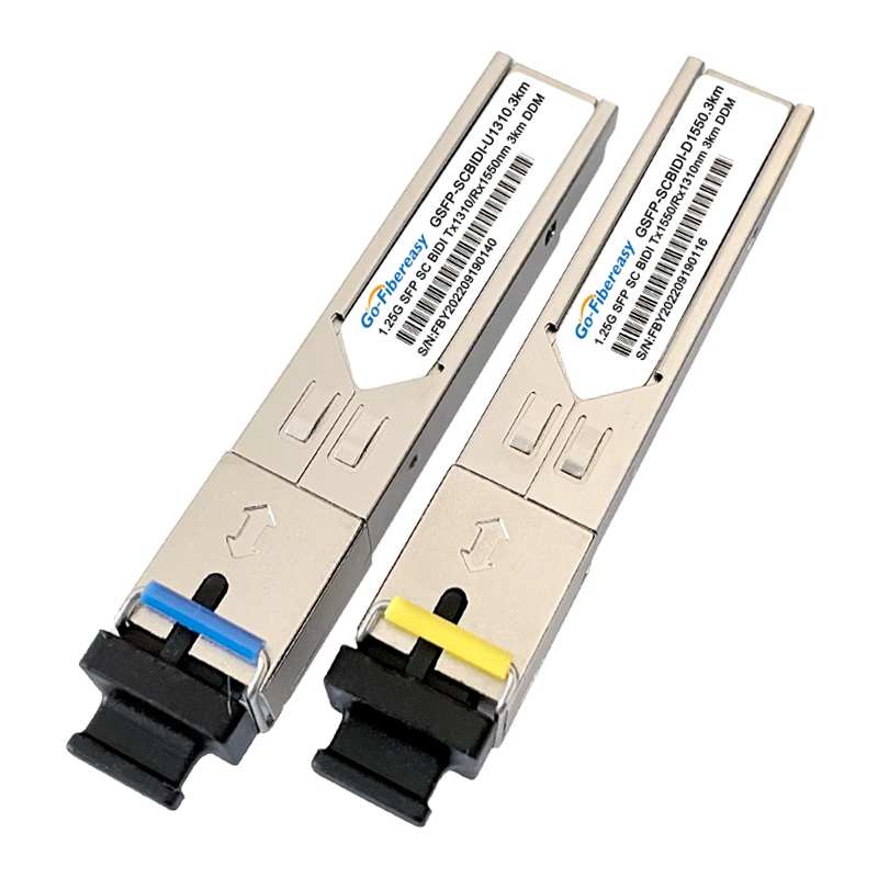 1.25G SC Bidi SFP Module 3km~80km Tx1310nm/Rx1550nm Mini GBIC WDM SFP Fiber Transceiver Module For Cisco/Mikrotik/Ubiquit/Zte