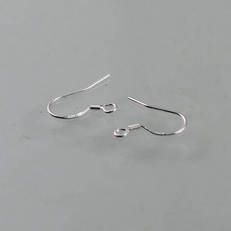 

Factory Wholesales Price 50 Pairs Real 925 Sterling Silver Ear Wires with Coil Hoop for Diy Earrings Jewelry Earring Making